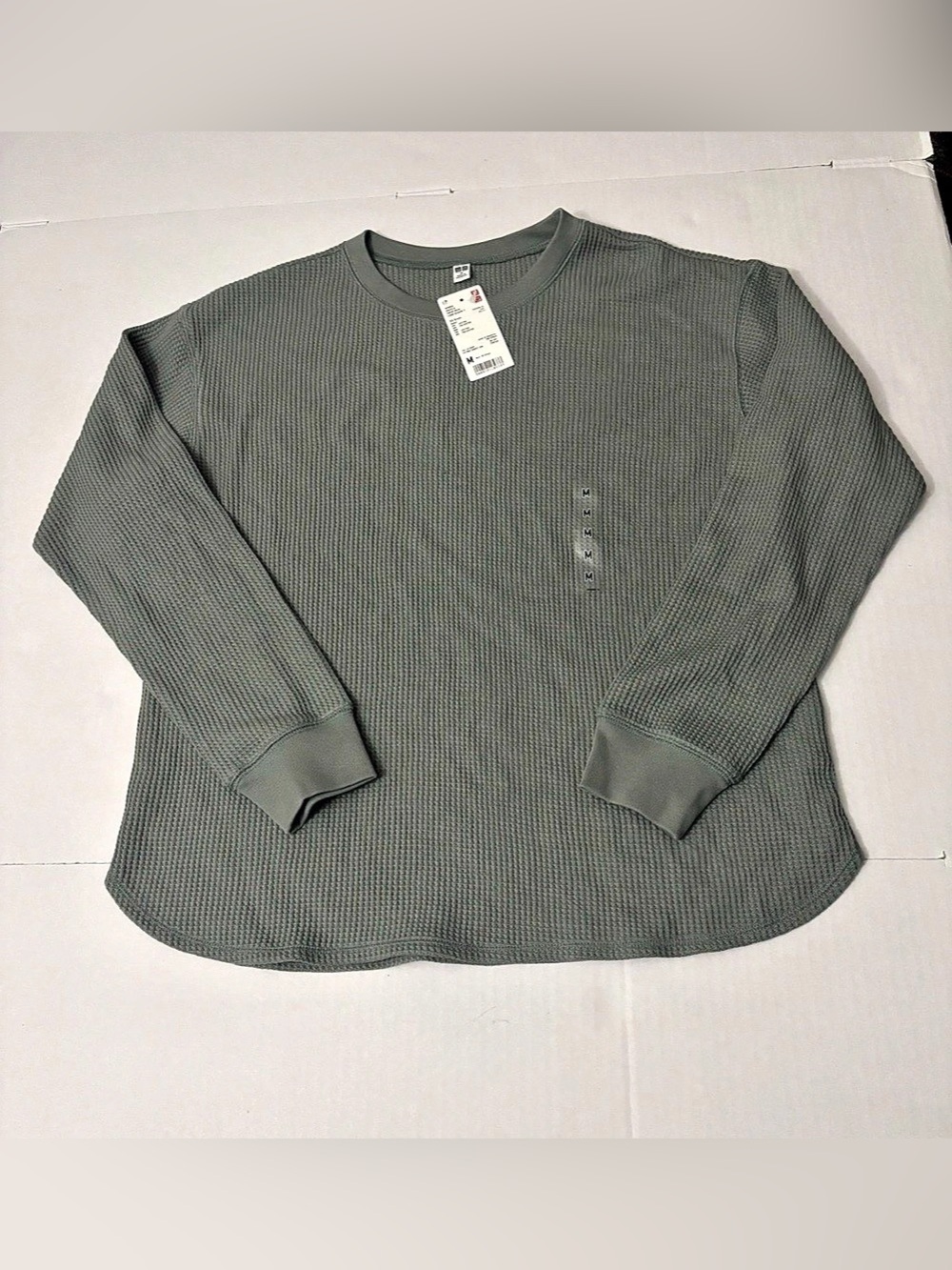 Uniqlo  Women’s Waffle Crew Neck Long-Sleeve T-Shirt Size M